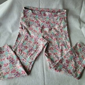 Evolution Creation Womens Floral Print Leggings - Pink & Mint Size M